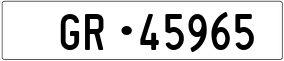 Trailer License Plate